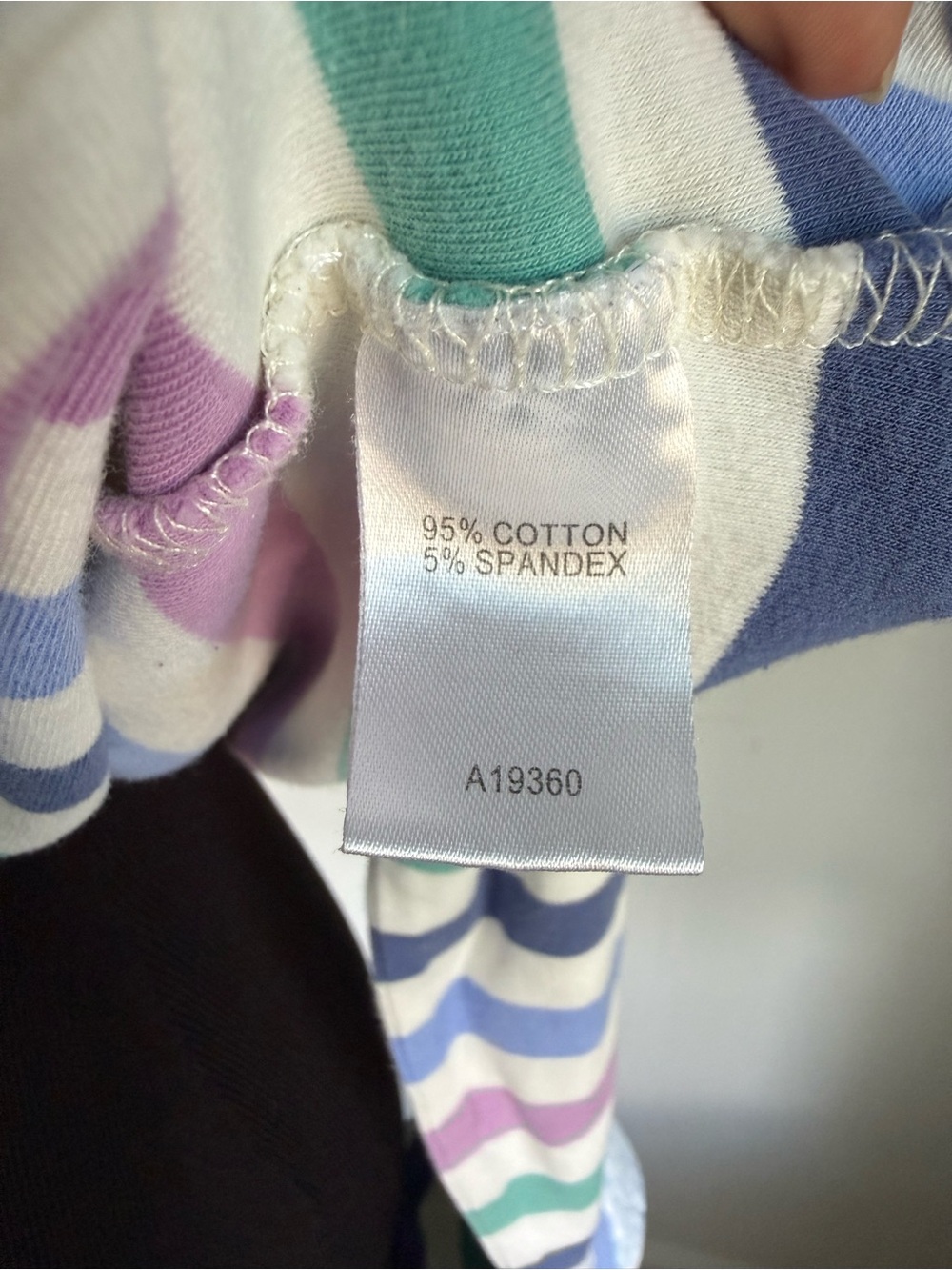 Vintage Pastel Stripe Polo Top Coastal Preppy Golf Long Sleeve M - Picture 6 of 8